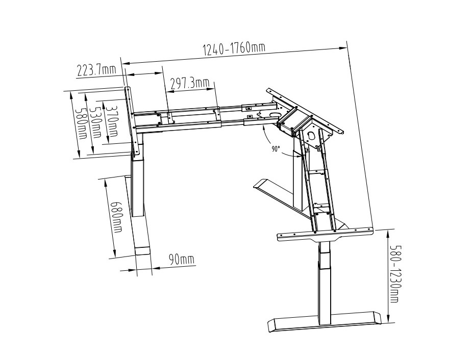 Delf MS 23-90° rozměry
